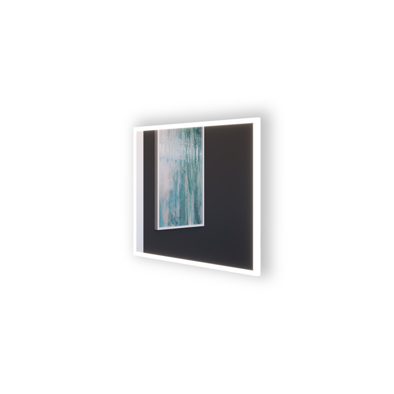 Smart Dimmable LED Voice Controlled Modern Bathroom Vanity Mirror, 30.00" H x 24.00" W x 1.50" D