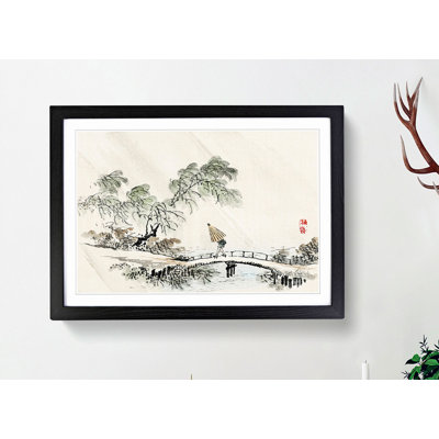 Man Crossing the Bridge by Kono Bairei - Picture Frame Painting Print