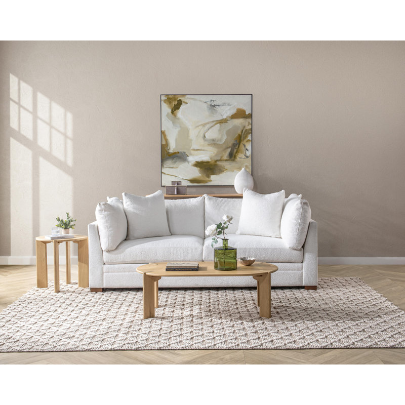 Kering Oak Wood Oval Coffee Table