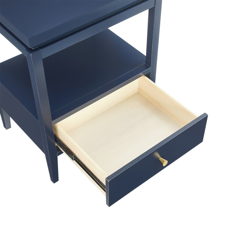 Table de chevet 1 tiroir Olana, Dark Blue