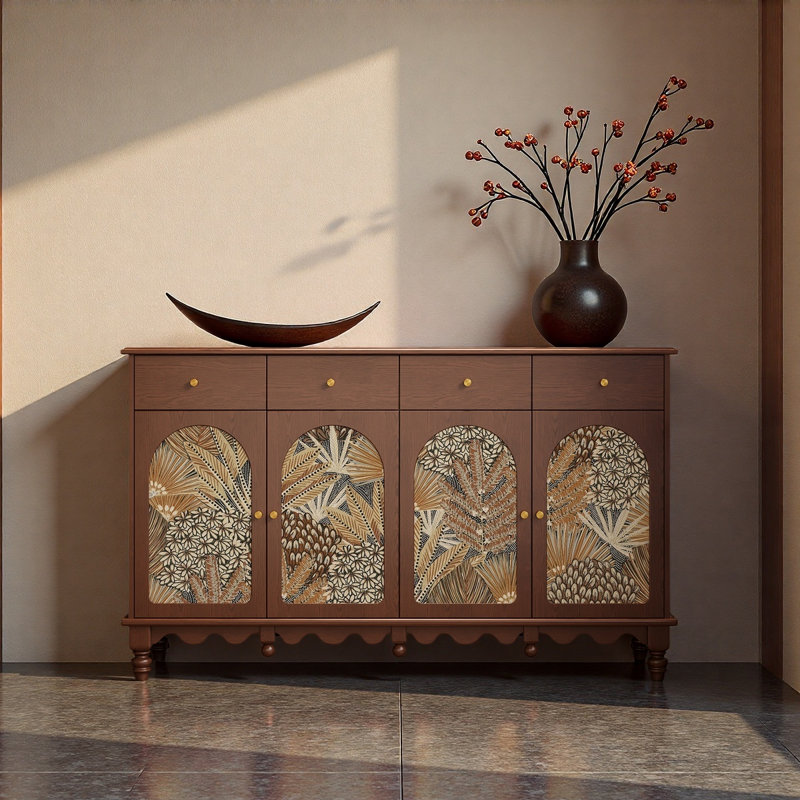 Armoire d'entrée en bois massif avec tiroirs
