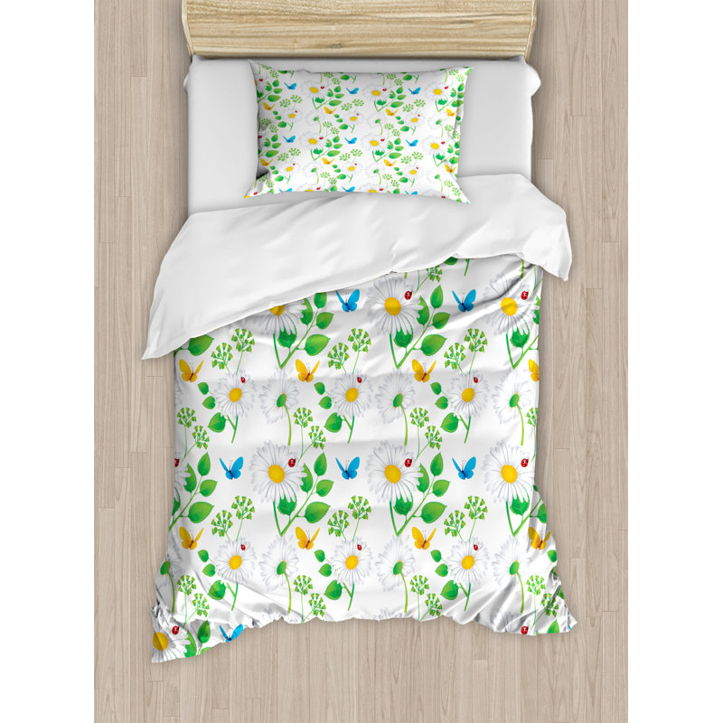 Cottage Americana Polyester Floral Duvet Cover