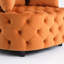 Chaise de velours orange pour les loisirs - hauteur moderne de 16 pouces, largeur de 38 po-646754765-646754766