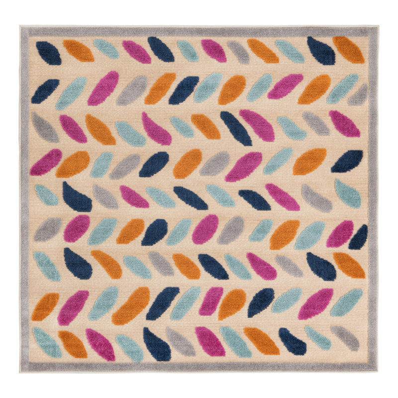 Tapis d'extérieur Rugs.com Oranjestad Aruba 1, Carré 5 pi 3 po