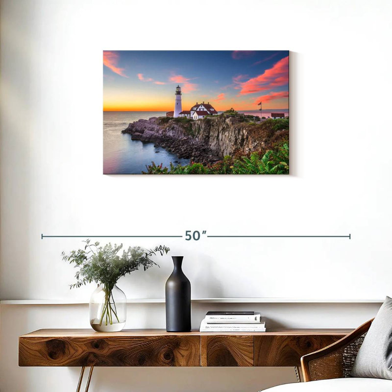 Scenic Portland Head Lighthouse, 20" H x 30" W