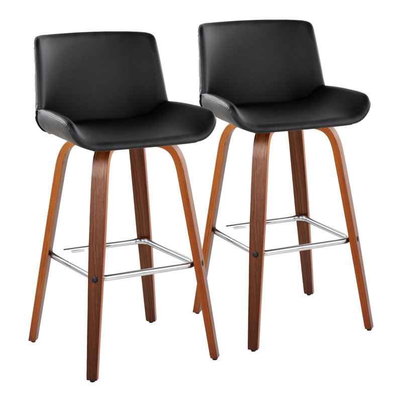 Santi Fixed-Height Barstool - Set Of 2, Black