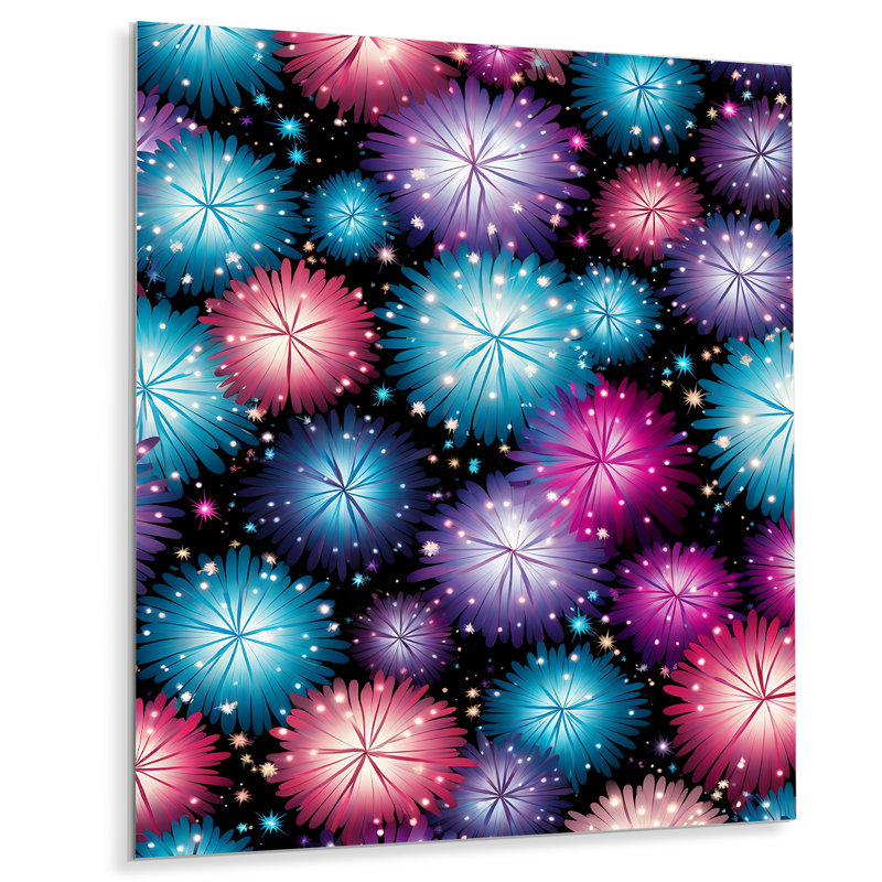 Feux d'artifice lumineux et symphonique en métal, H 32 po x l 16 po x P 1 po