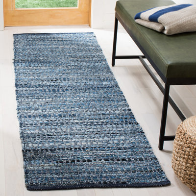 Saleem Striped Handwoven Blue/Grey Area Rug