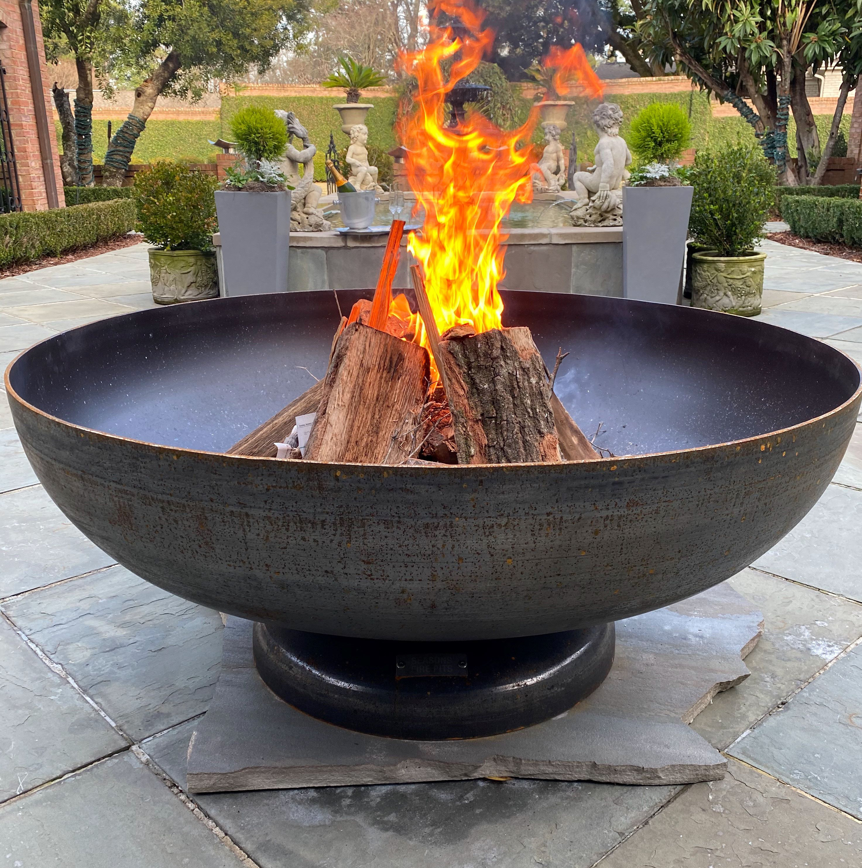 17 Stories Harrogate Vulcan Steel Wood Burning Fire Pit u0026 Reviews - Wayfair  Canada