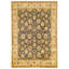 Hand Knotted Wool Area Rug in Blue And Cream