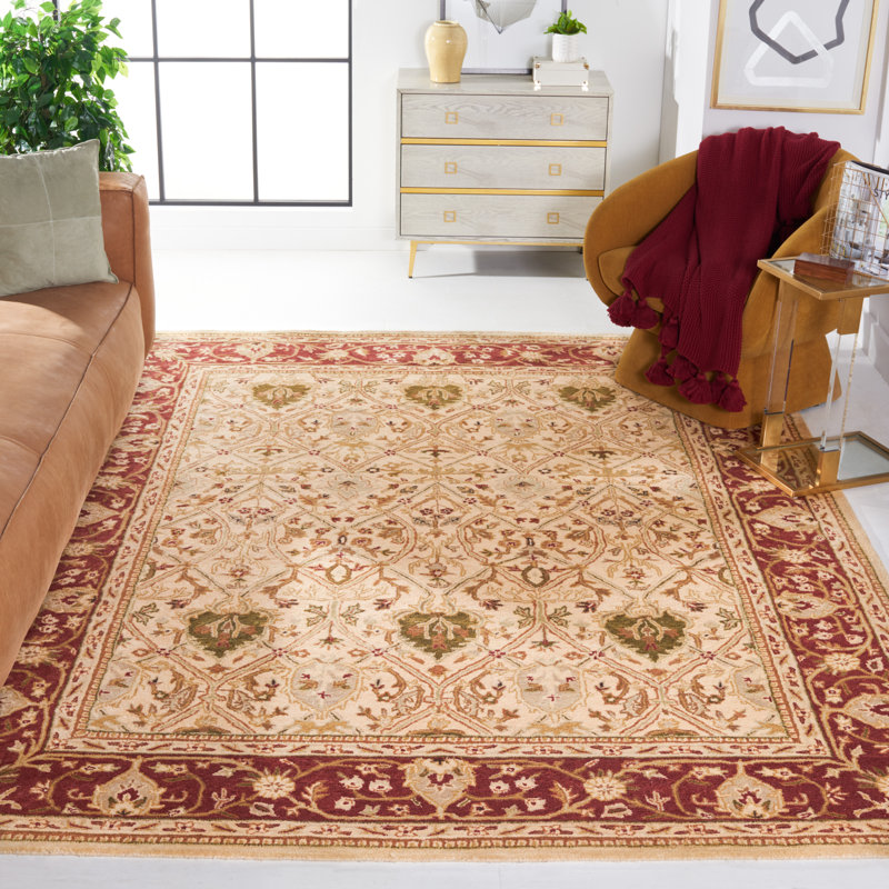 Evie Hand Tufted New Zealand Wool Oriental Rug, Rectangle 9'6" x 13'6"