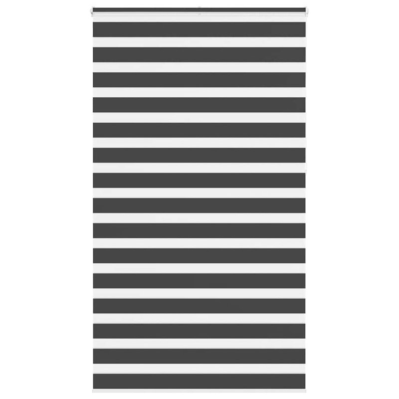 George Oliver Zebra Blind Polyester, Black, 130cmW x 230cmL