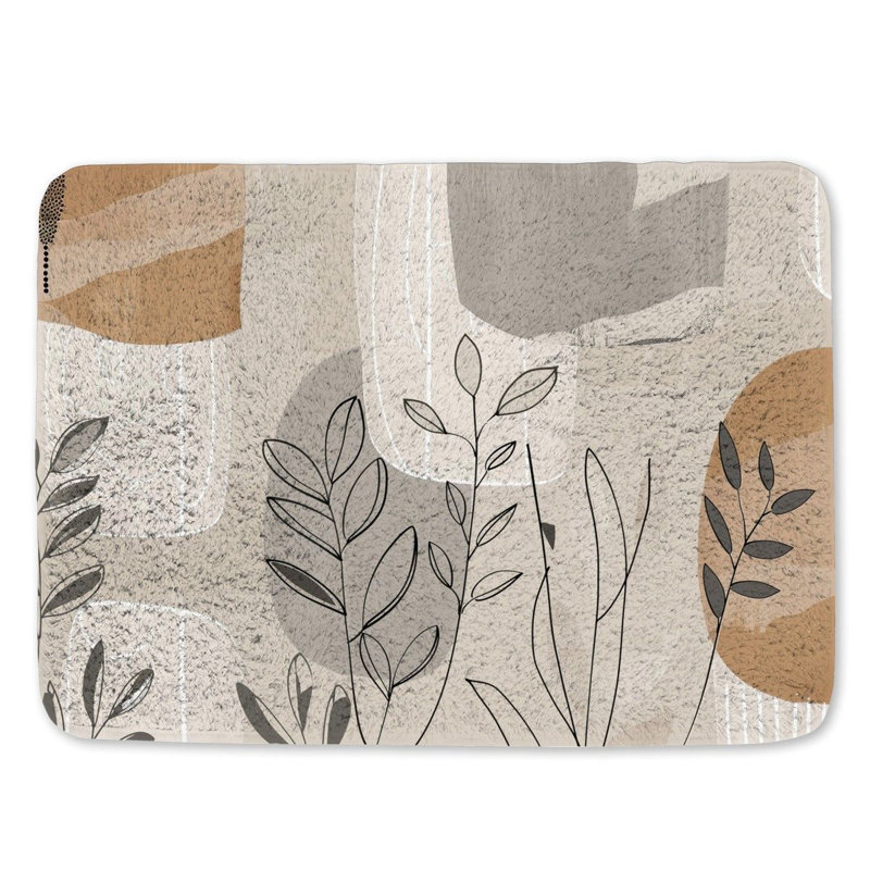 Tapis de bain en microfibre / microsuède Faysal, L 17 po x L 24 po