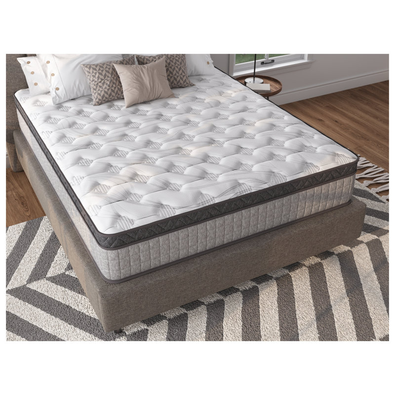 10-Inch Twin Hybrid Innerspring Mattress with Gel-Infused Memory Foam - Made in USA