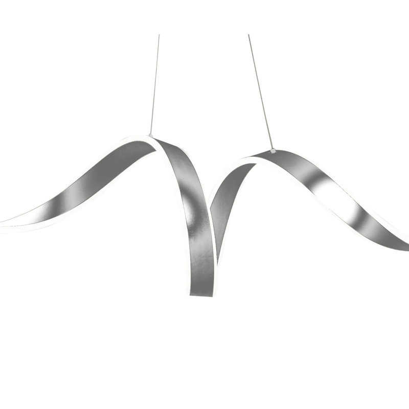 Alpena Dimmable LED Modern Linear Chandelier, Chrome