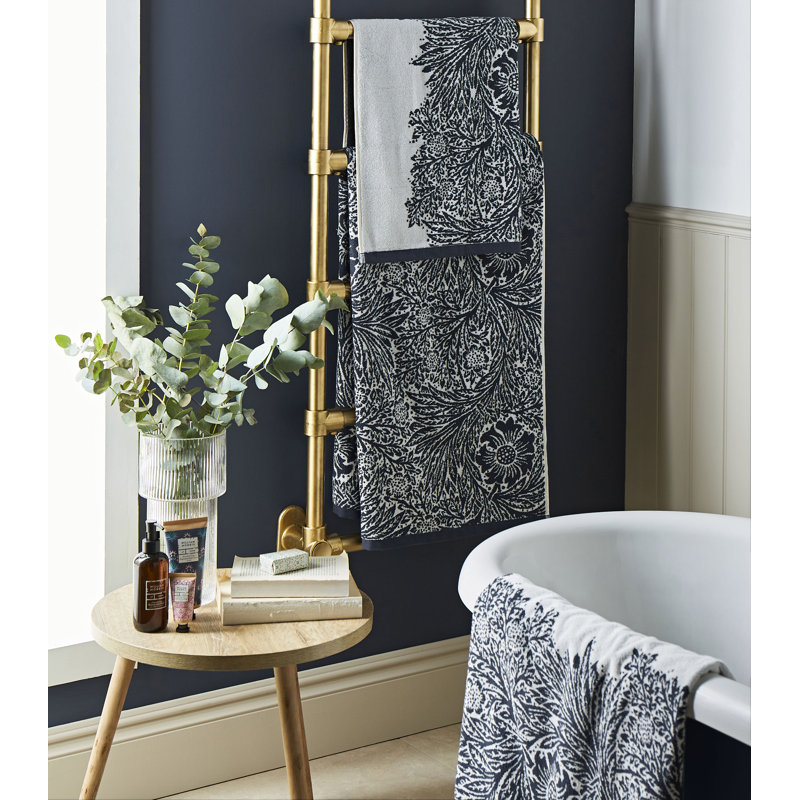 100% Cotton, Blue Floral, Hand Towel