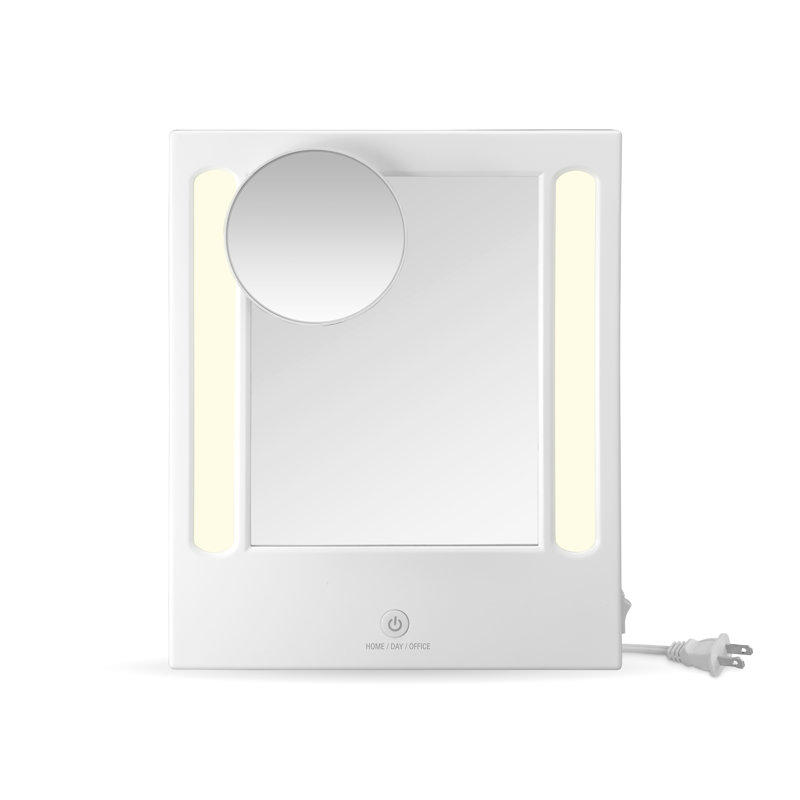 White LED Lighted Rectangular Magnifying Vanity Mirror