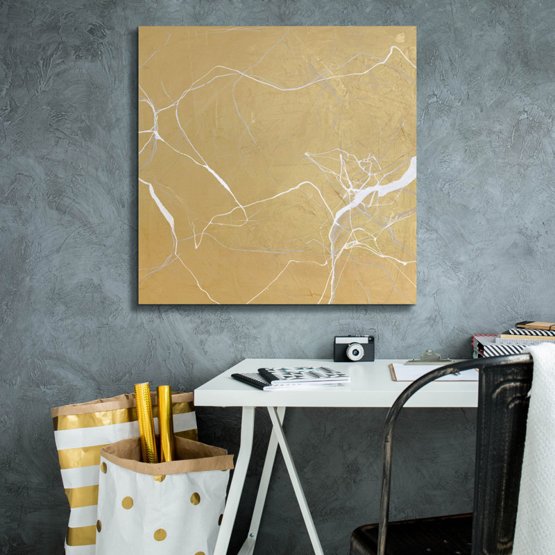  «Gold Marble Variation» par Design Fabrikken, art mural sur toile, H 26 po x l 26 po