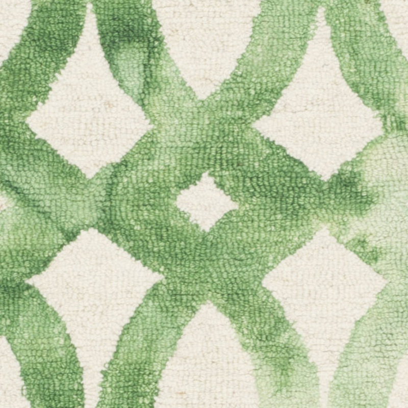 Tapis géométrique en laine / coton touffeté à la main Amekia, Rectangle 3 pi x 5 pi