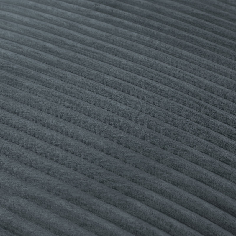 Méridienne surdimensionnée en velours côtelé, Gris foncé