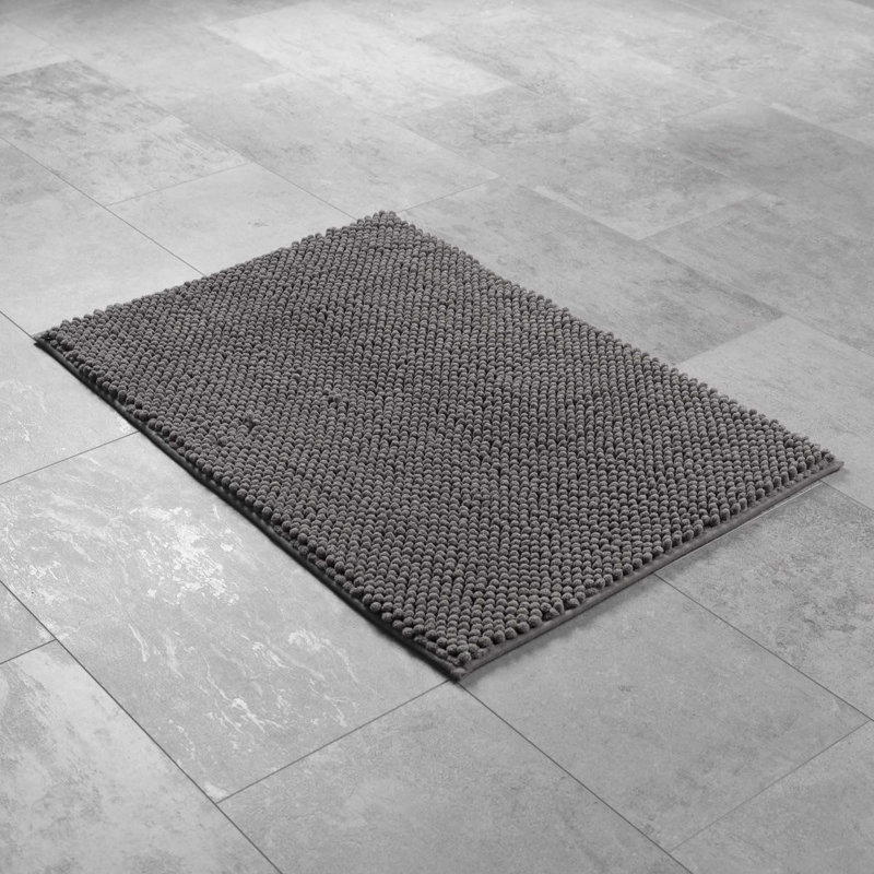 Tapis de bain en microfibre Efrin, L 24 po x L 36 po, Gris