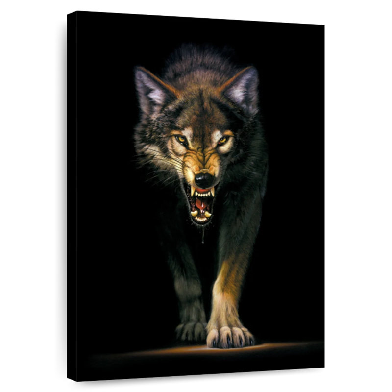 Brampt Stalking Wolf, 51" H x 34" W