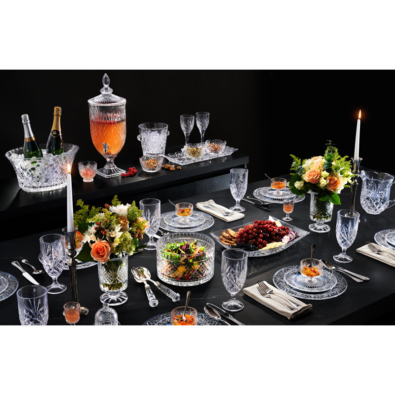 Elegant 1 Gallon Crystal Beverage Dispenser with Lid