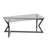 Modern Geometric Glass Coffee Table with Cross-Leg Base - Minimalist Design for Living Room-321673189-321673195