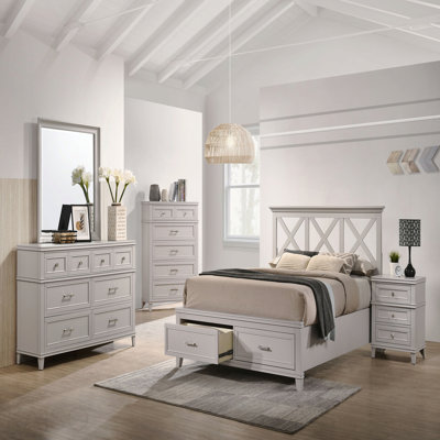 3-Drawer Nightstand with USB Ports
