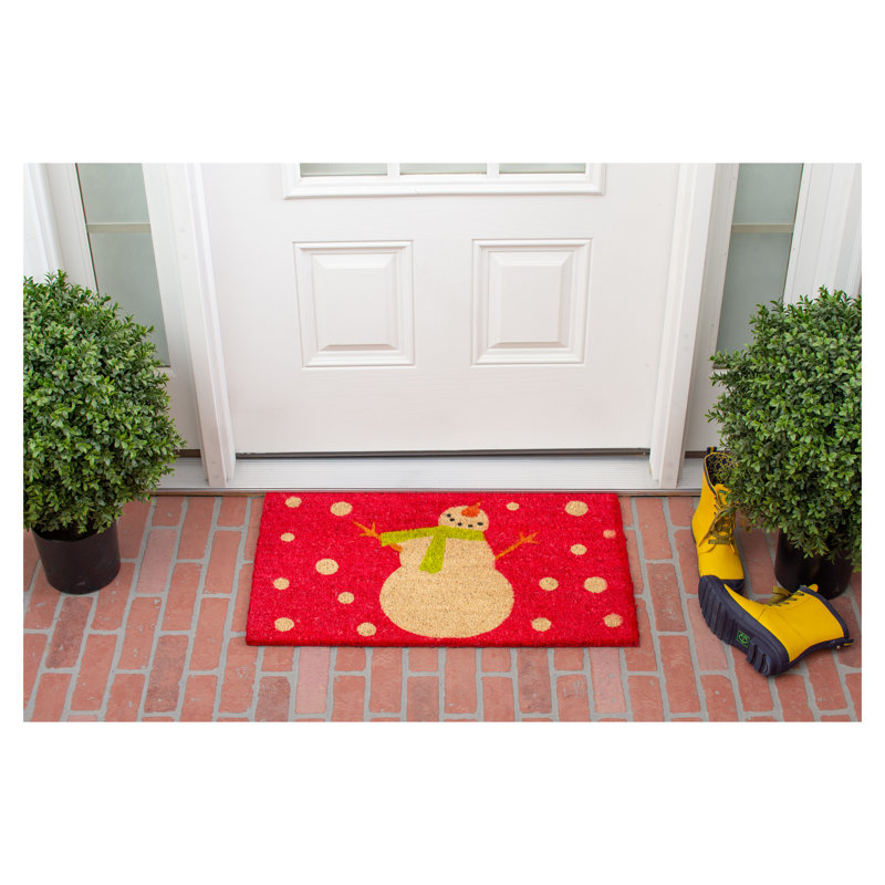 Brantwood Snowman Non-Slip Outdoor Door Mat, 17'' W x 29'' L