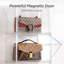 Ensemble de 5 organisateurs de rangement de sac à main pour placard, grande boîte de présentation de sac à main empilable transparent avec porte magnétique pour objets de collection, cosmétiques, talons hauts et jouets