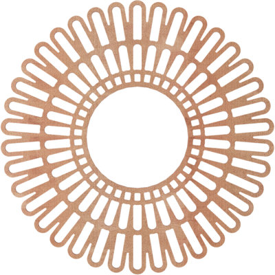 Médaillon de plafond en bois Cornellius