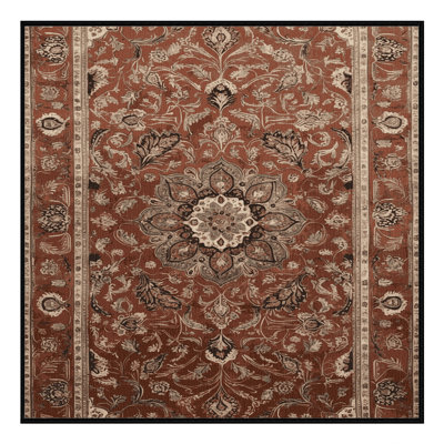 Tapis brun lavable à la machine