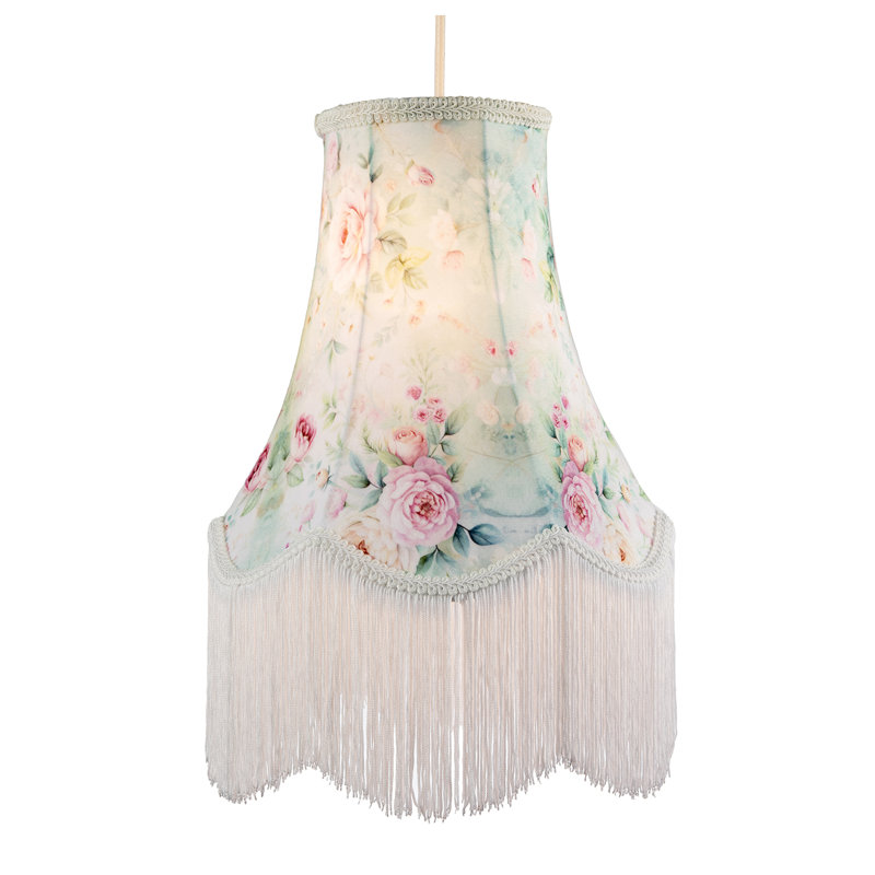 31cm H Velvet Empire Lamp Shade ( Screw On ) in Pink