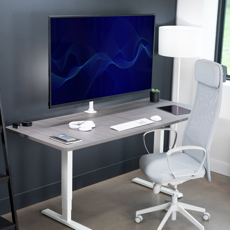 Support pour écran de télé VIVO Ultrawide jusqu'à 55 po, série Stand-V155C, Blanc