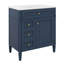 Meuble-lavabo de 30 po avec évier supérieur en céramique, armoire de rangement moderne avec 2 tiroirs et un tiroir basculant-743835908