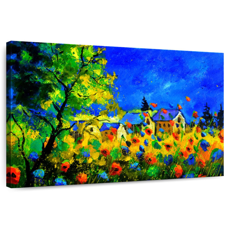 Coquelicots rouges d'Alvord à Huoroy, H 8 po x l 12 po