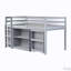 Lit mezzanine simple avec bureau-109016200