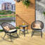 Chaise berçante d'extérieur avec coussins Baum-1227984767