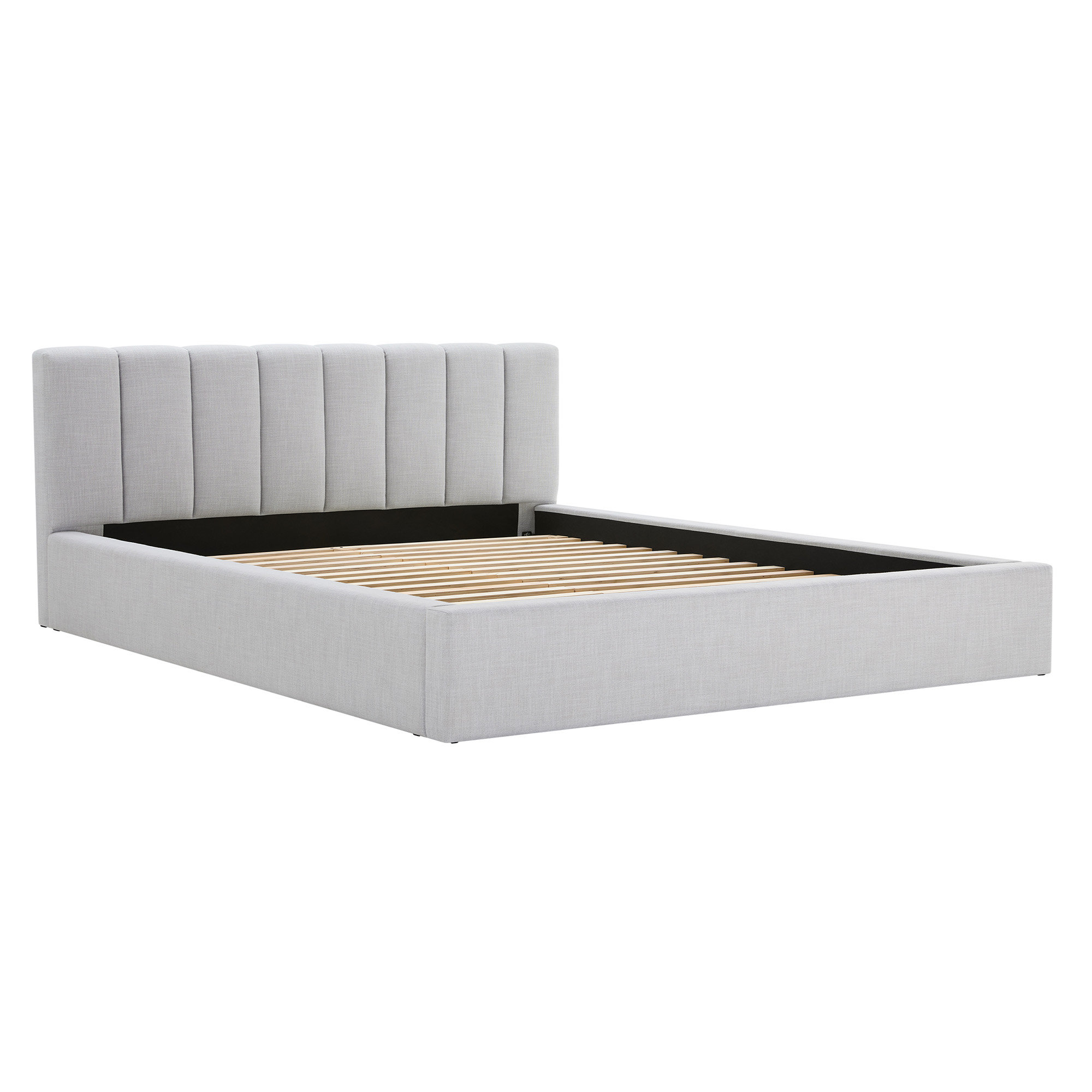 Delmar Upholstered Bed, Effie Gray Performance Linen, King