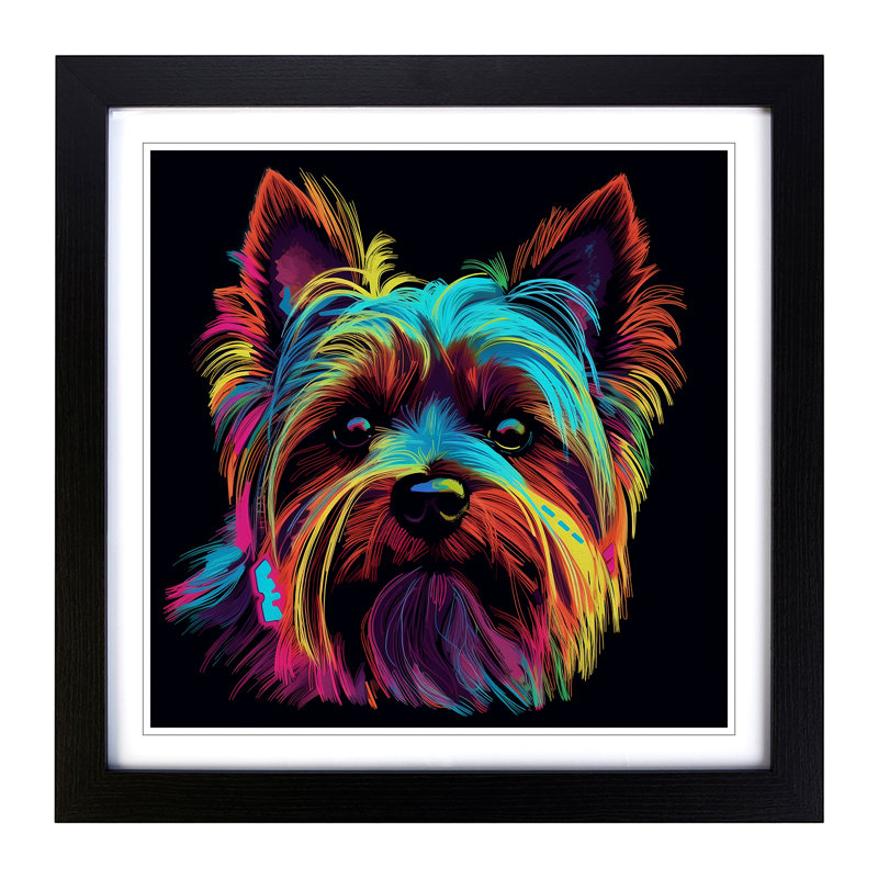Single Picture Frame Print on Wood, Black Framed