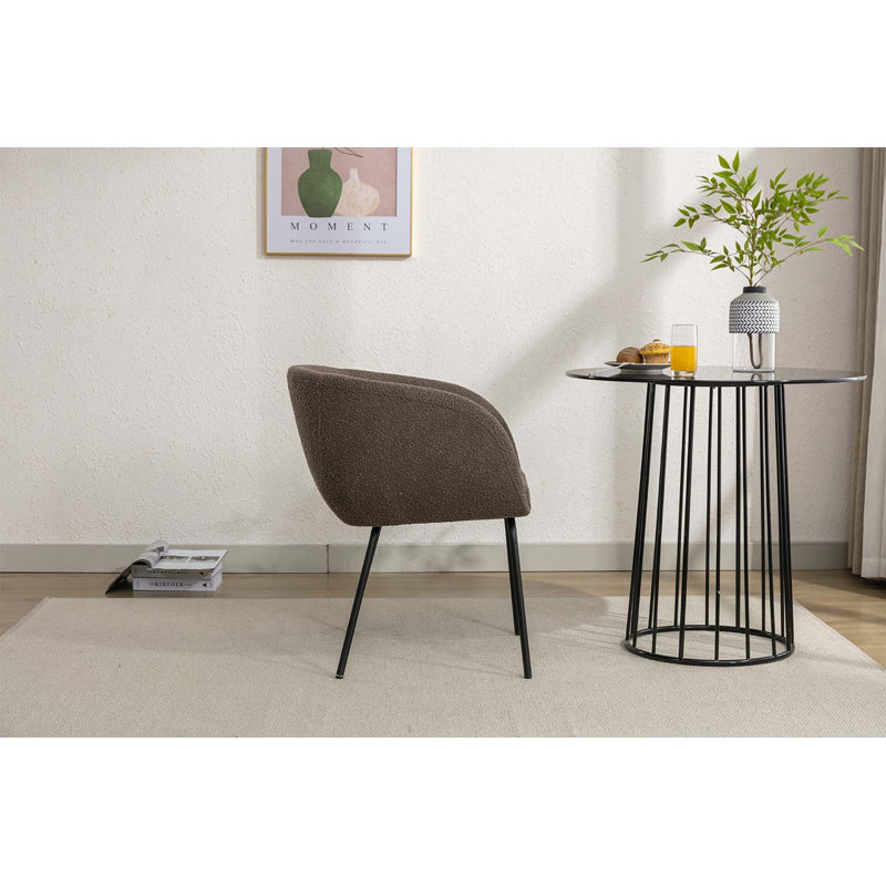 Fauteuil de 25,2 po de large Kendle, Tissu brun foncé