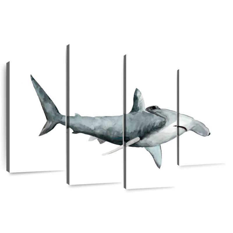 Brampt Sea Life Hammerhead Shark, 48" H x 75" W
