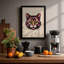 Striped Cat Portrait Modern - Print-1257820217-1257820219