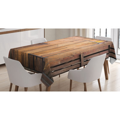 Nappe rustique, porte simple vieillie comme dans les granges verticales House Nob, imprimé bohème, housse de table rectangulaire pour décor de cuisine de salle à manger, 52 po x 70 po, chocolat
