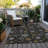 Machine Washable Indoor/Outdoor Christmas Snowflake Xhevrie Black Rug-903514537