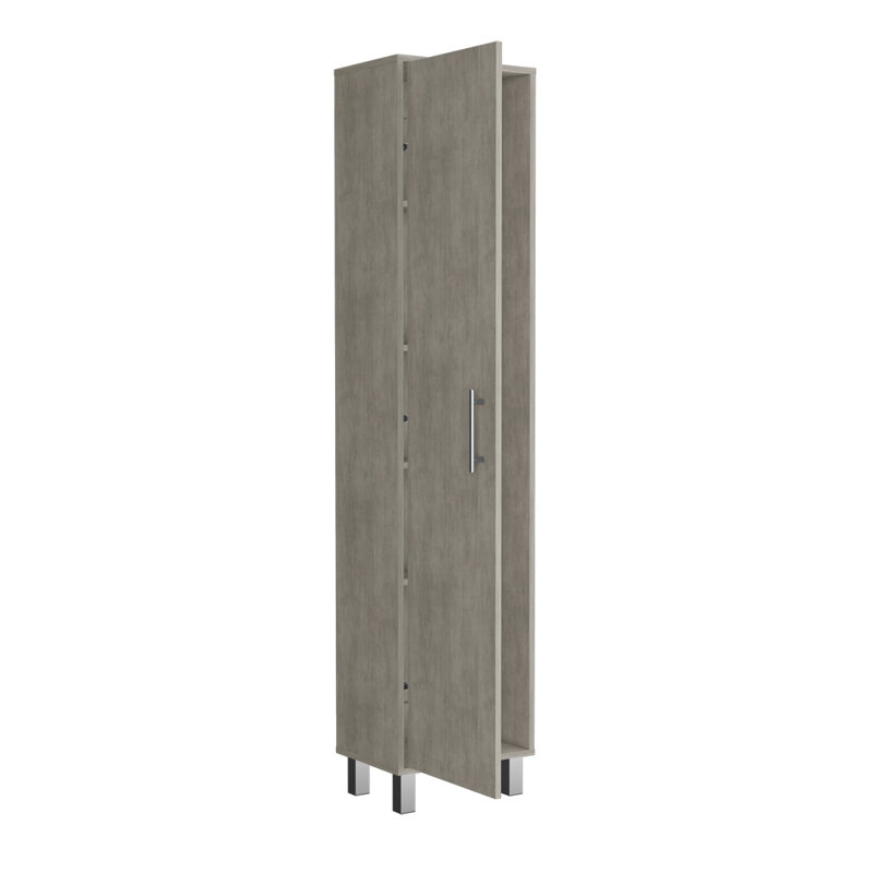 Armoire de rangement Buccan, Gris béton