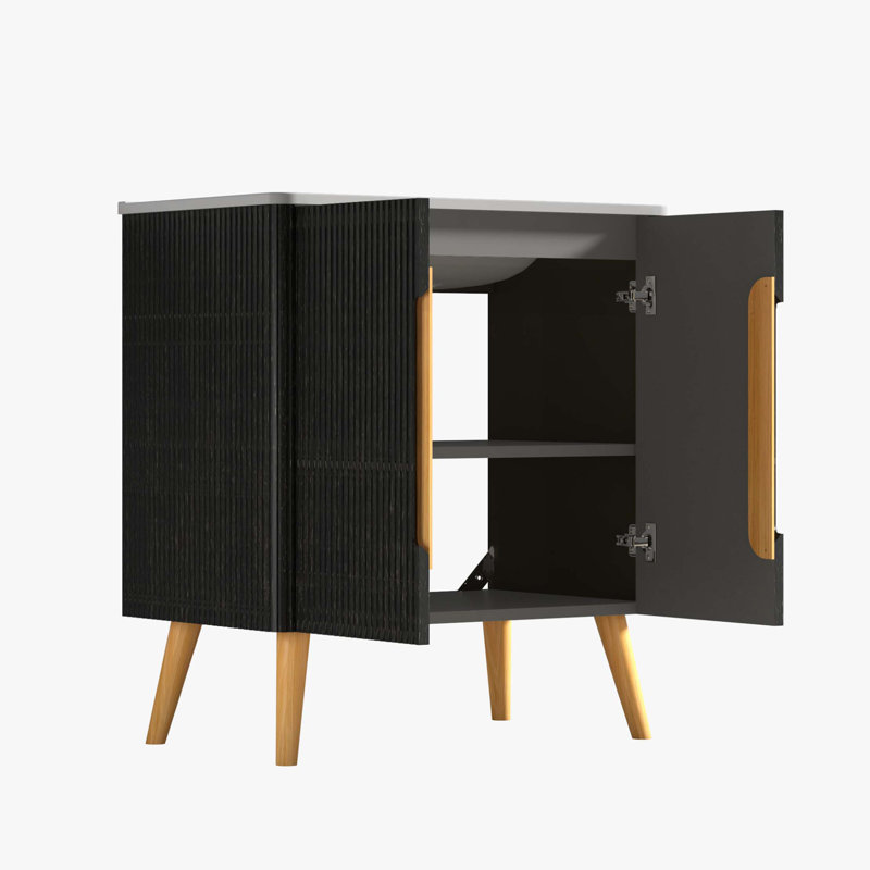Ensemble de meuble-lavabo mural 30 po avec lavabo, armoire autoportante et murale en chêne brossé 30 po pour salle de bain moderne