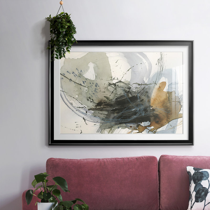 Orbital Burst I-FramedFramed Print W biseauté mat et verre, Noir, H 27 po x l 39 po x P 1,5 po