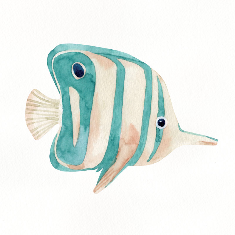 Copperband Butterfly Fish - Wrapped Canvas Art Prints, 122cm H x 122cm W